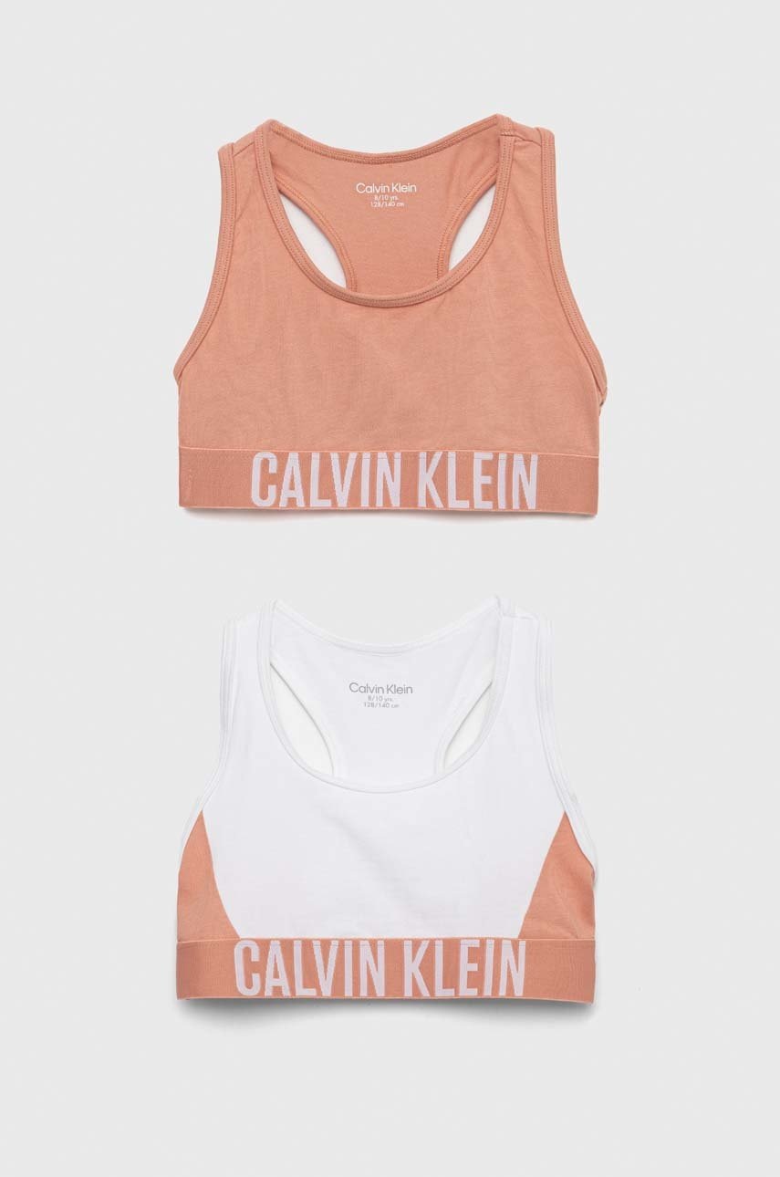 

Детски сутиен Calvin Klein Underwear (2 броя) в кафяво, Оранжев