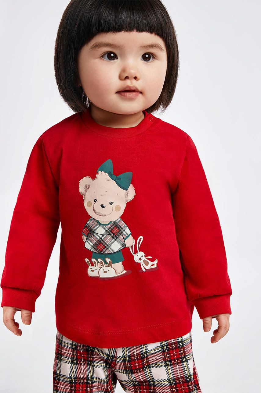 Mayoral pijama copii culoarea rosu, cu imprimeu