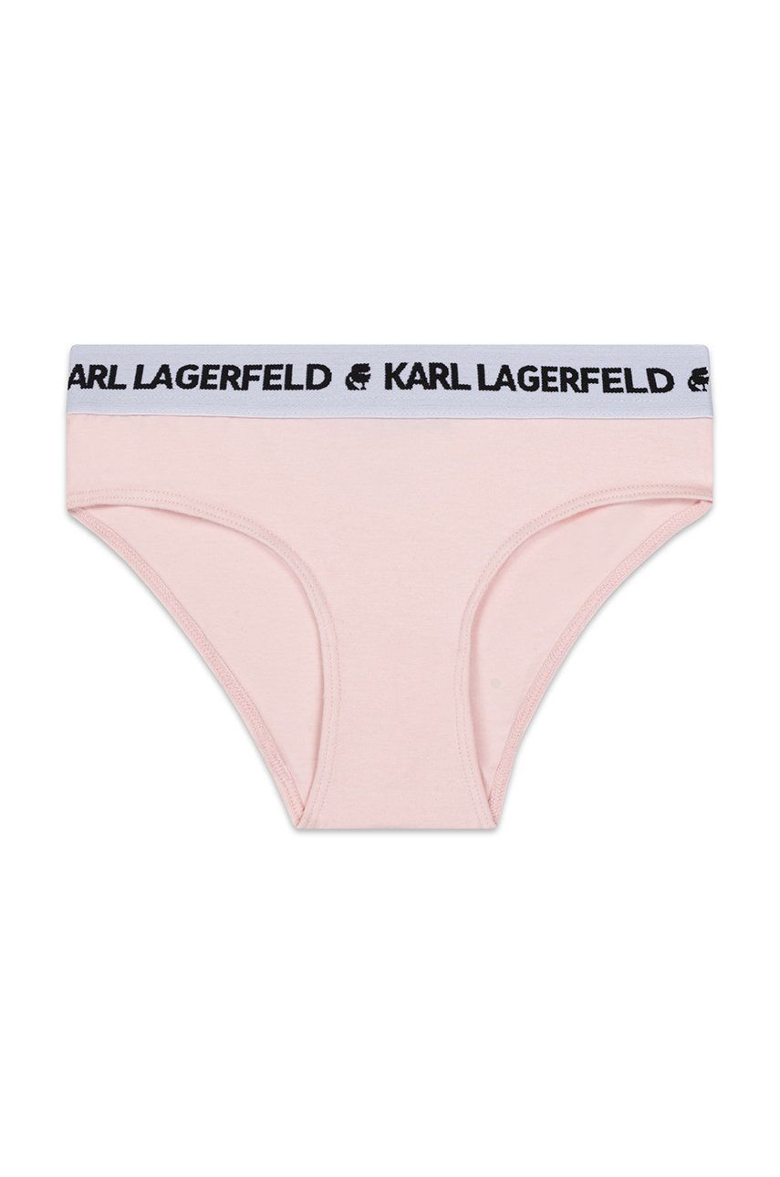 Dětské kalhotky Karl Lagerfeld (2-pack) růžová barva - růžová -  95 % Bavlna