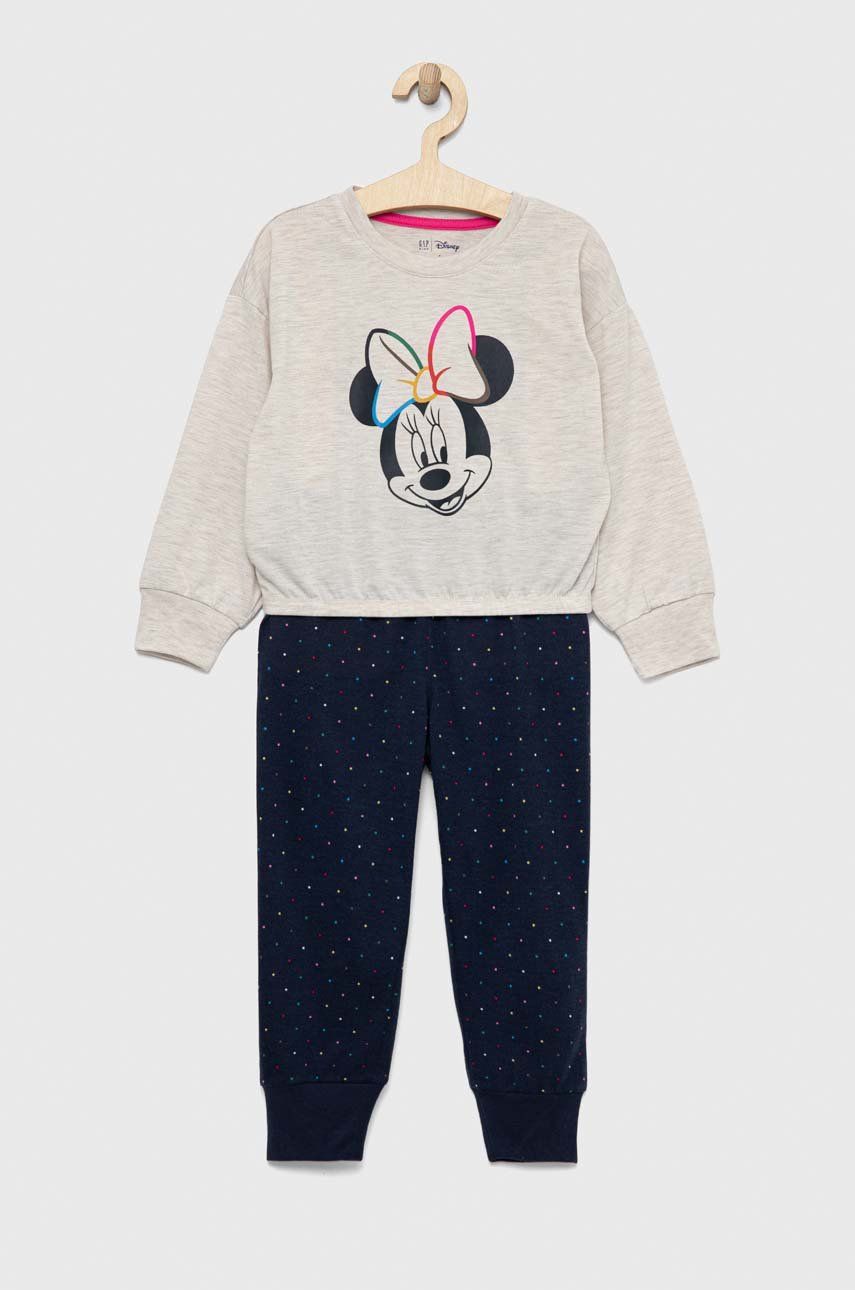 GAP pijama copii x Disney culoarea bej, modelator