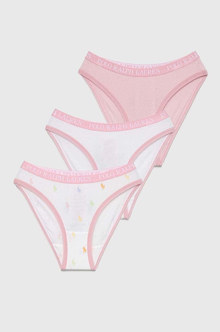 Детские трусы Polo Ralph Lauren 3 шт цвет розовый Детские трусы Polo Ralph Lauren 3 шт цвет розовый