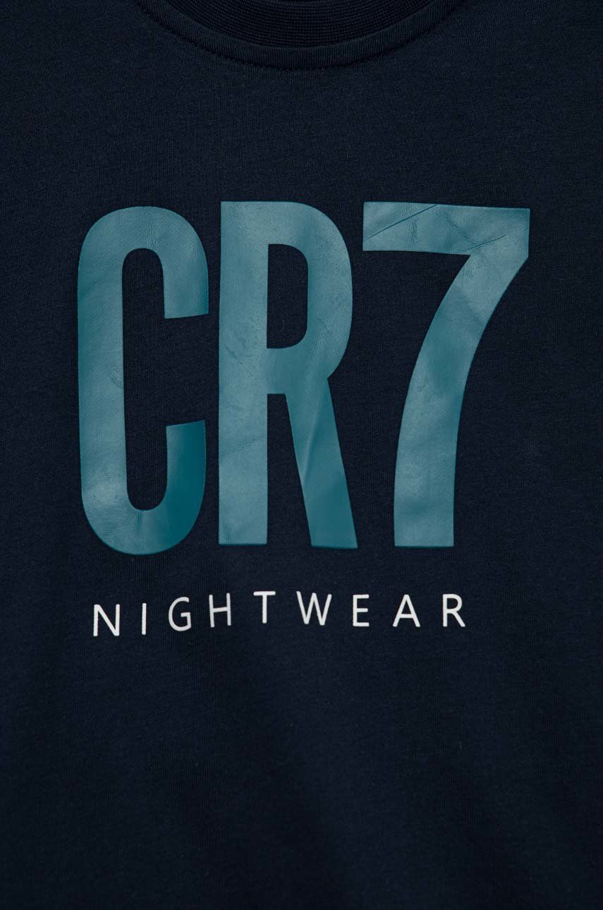 CR7 Cristiano Ronaldo Pijamale De Bumbac Pentru Copii Culoarea Albastru Marin, Cu Imprimeu