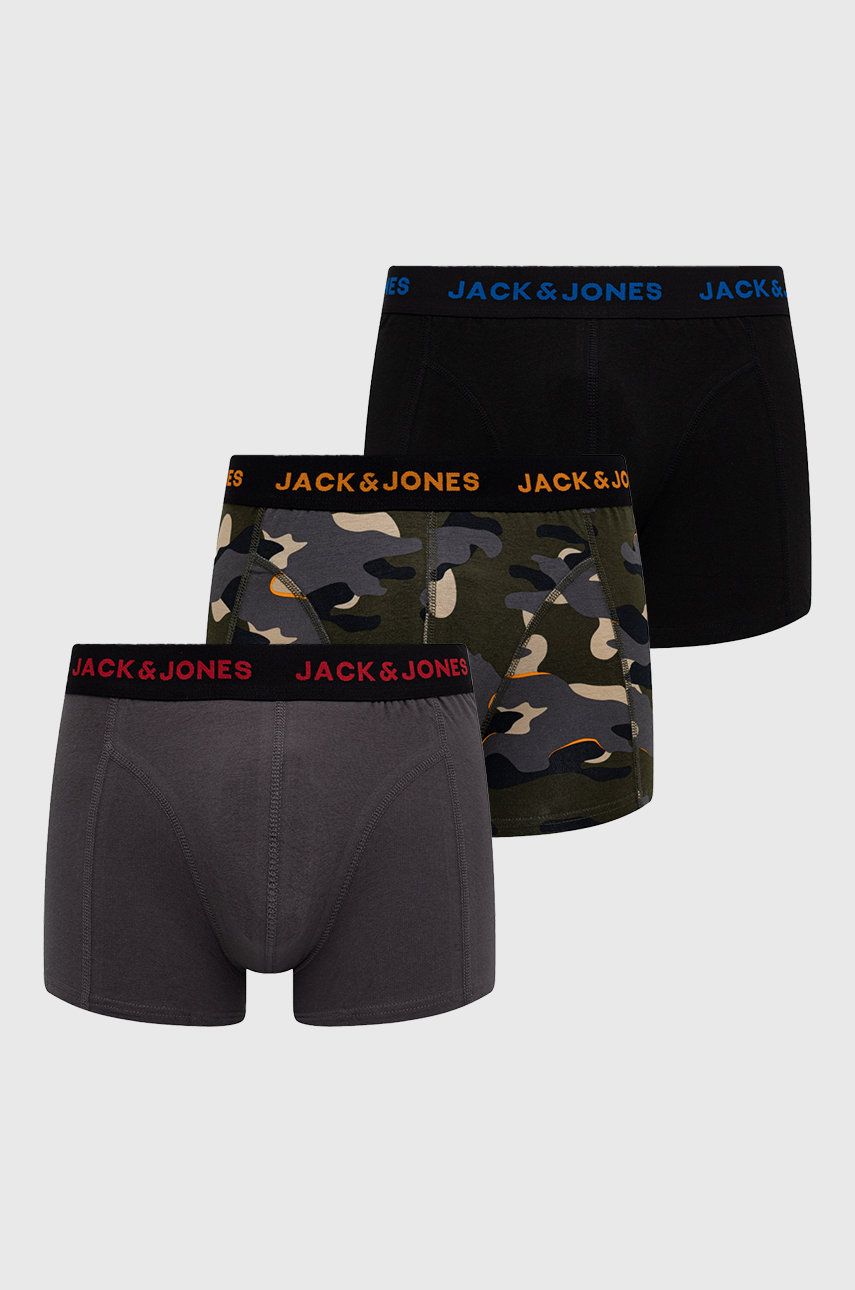 Jack & Jones bokserki 3-pack męskie kolor szary