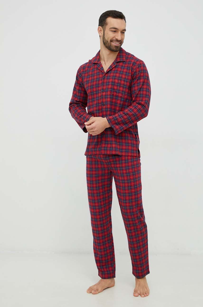 Tom Tailor pijamale de bumbac , culoarea rosu, modelator answear.ro imagine noua