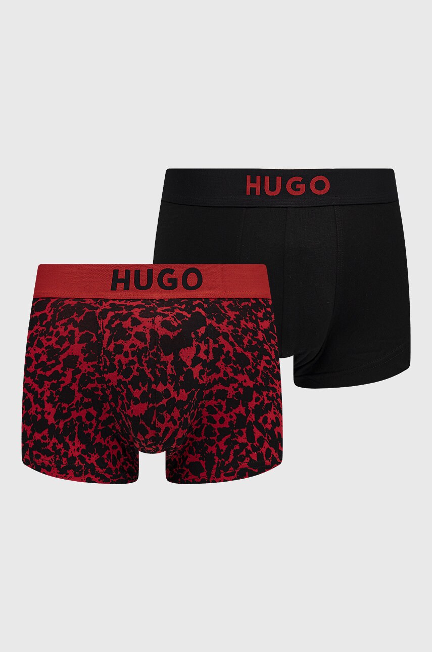 Hugo boxeri (2-pack) barbati, culoarea rosu