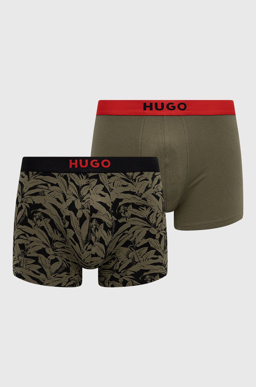 HUGO bokserki (2-pack) męskie kolor zielony