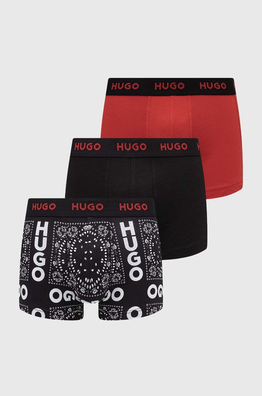 

Боксери HUGO 3-pack чоловічі колір червоний