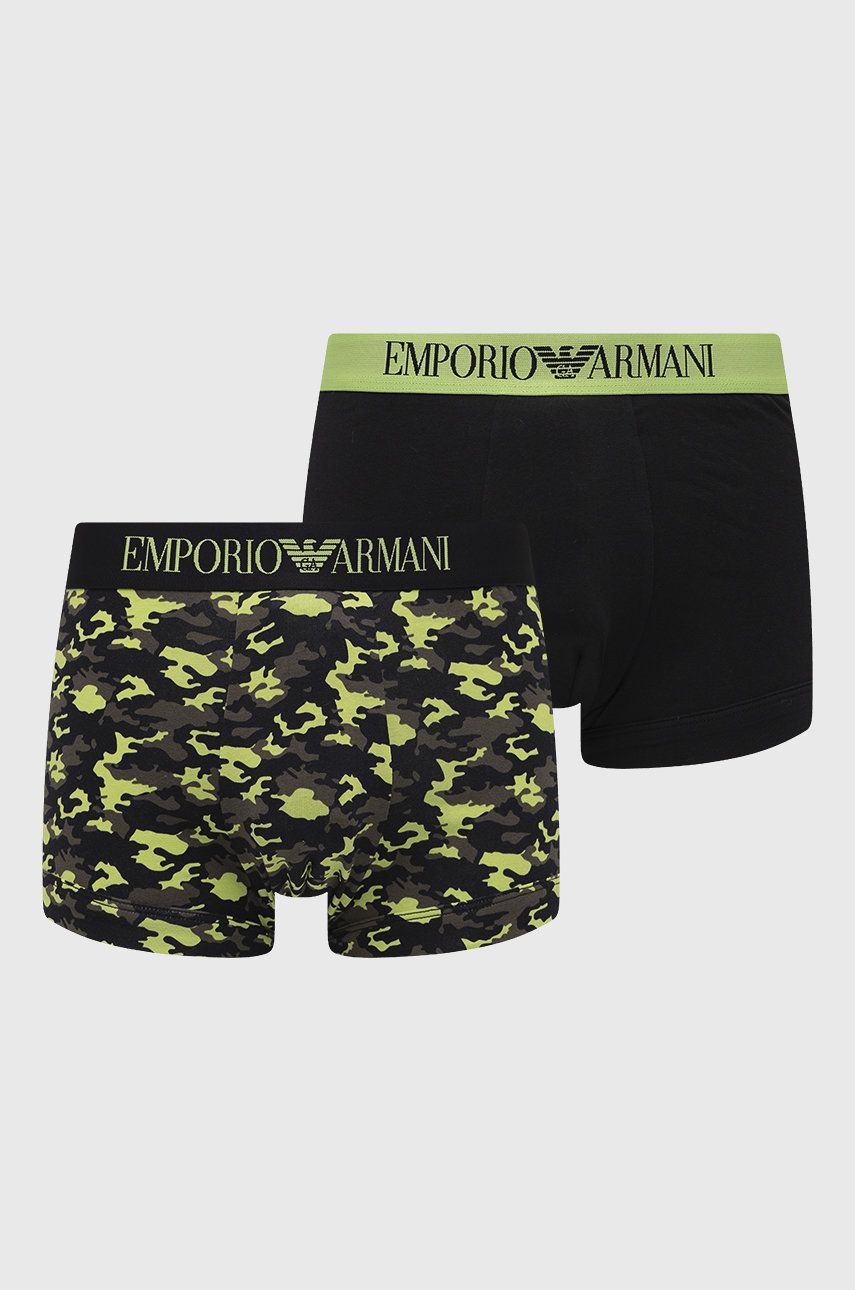 Emporio Armani Underwear boxeri (2-pack) barbati, culoarea verde (2-pack) imagine noua