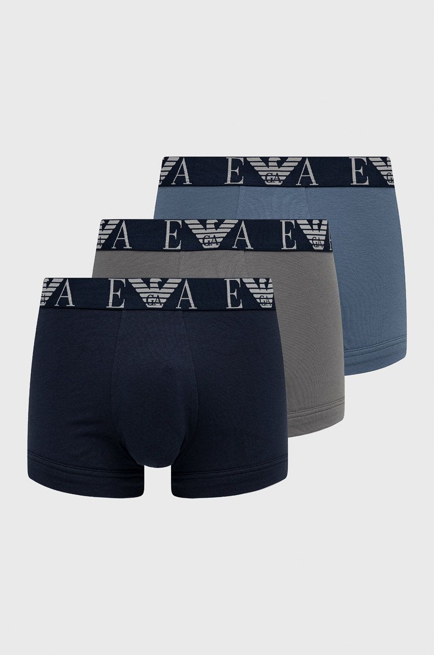 Emporio Armani Underwear boxeri (3-pack) barbati, culoarea albastru marin answear.ro