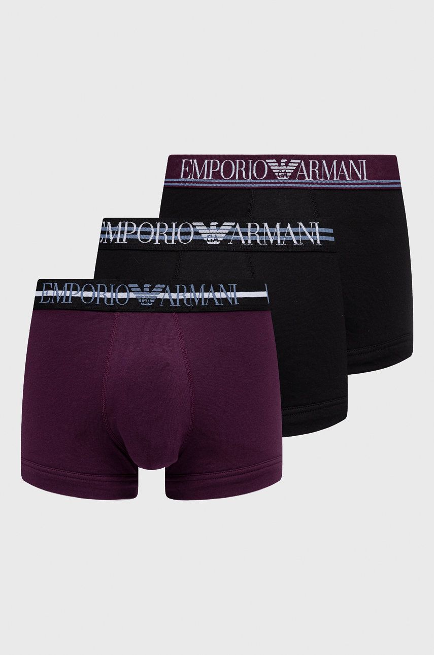 Emporio Armani Underwear boxeri (3-pack) barbati, culoarea negru answear.ro