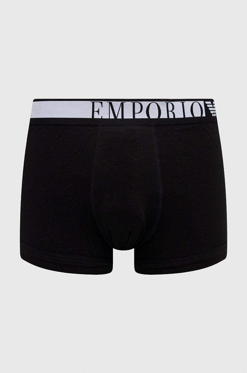 Boxerky Emporio Armani Underwear pánské, černá barva - černá -  95% Bavlna