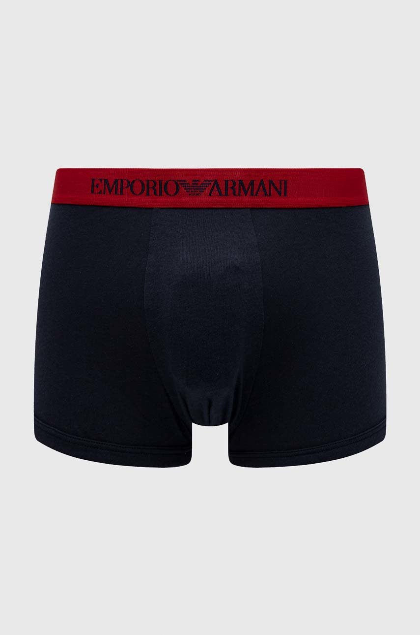 

Бавовняні боксери Emporio Armani Underwear 3-pack колір синій