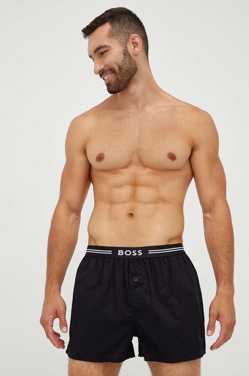 

Хлопковые боксёры BOSS цвет чёрный