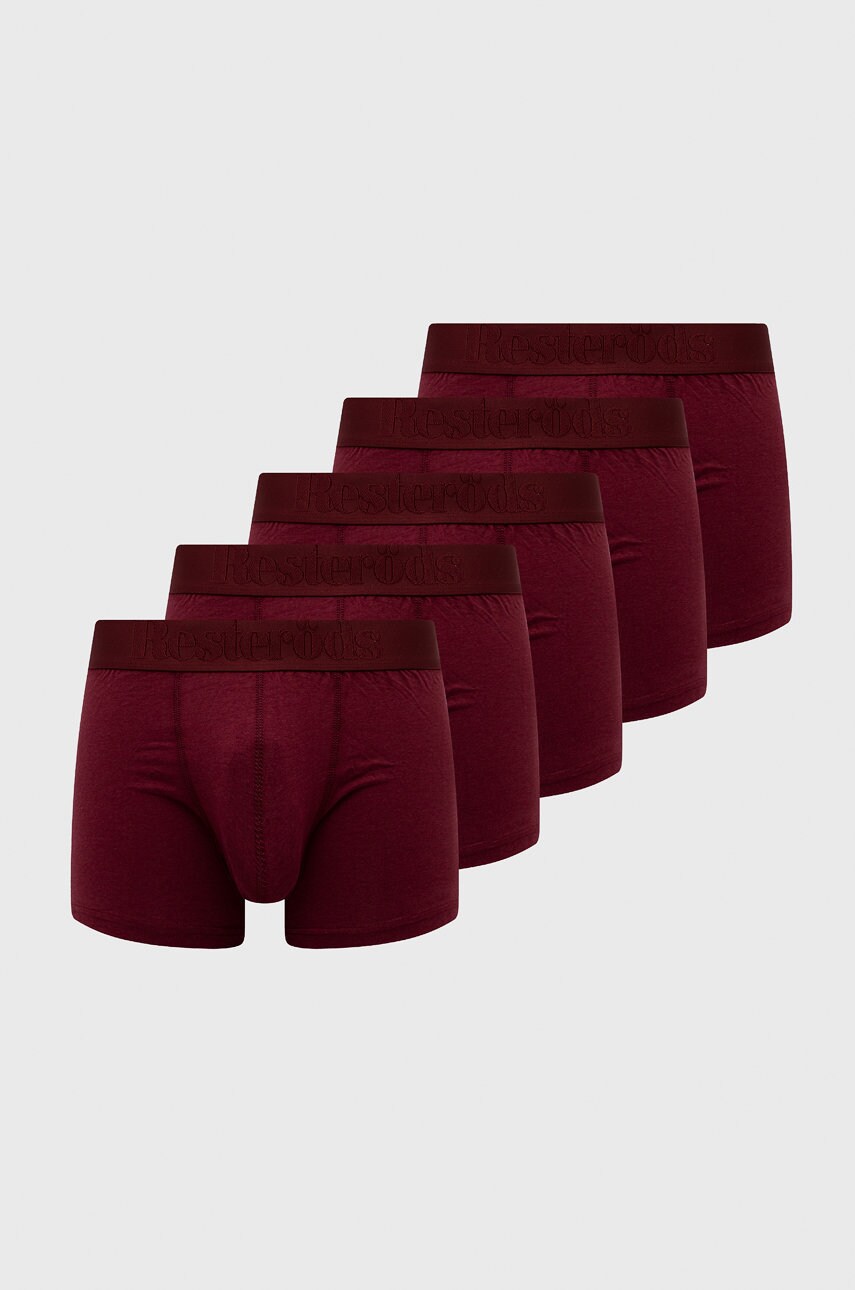 Resteröds boxeri 5-pack barbati, culoarea bordo