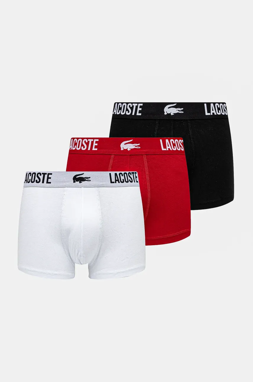 Lacoste boxeri 3-pack barbati, culoarea rosu, 5H3321