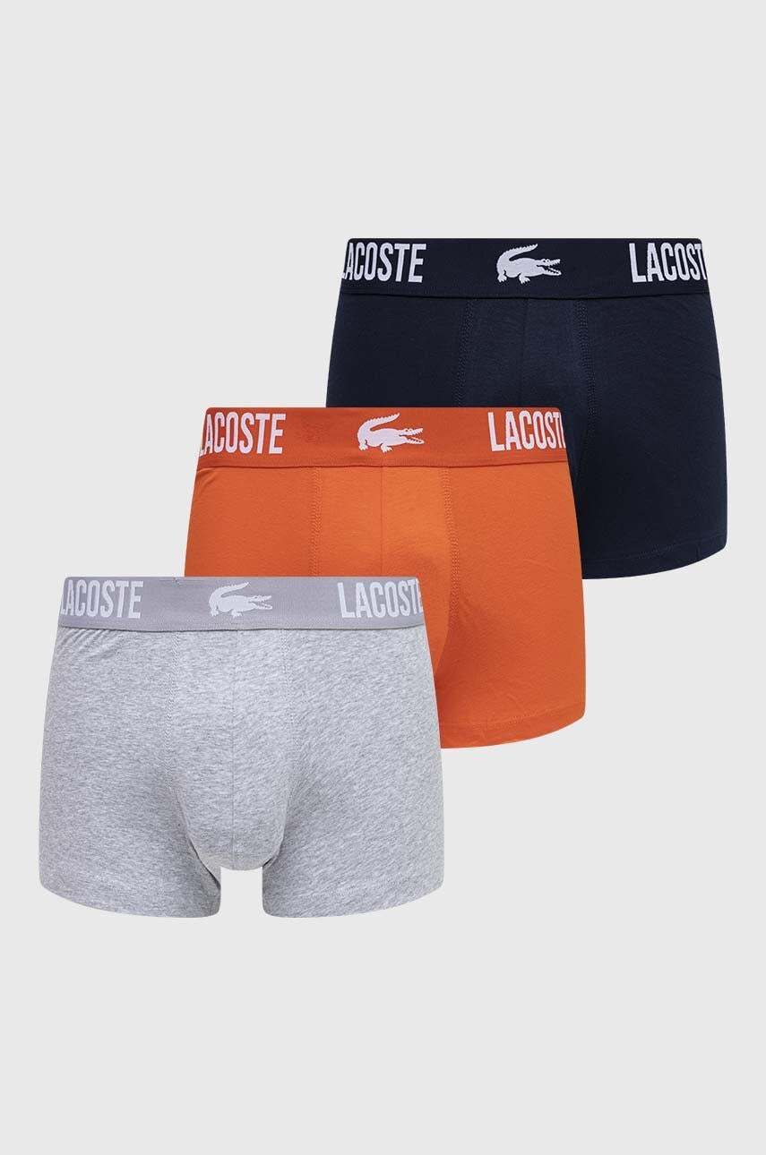 Lacoste boxeri 3-pack barbati, culoarea gri