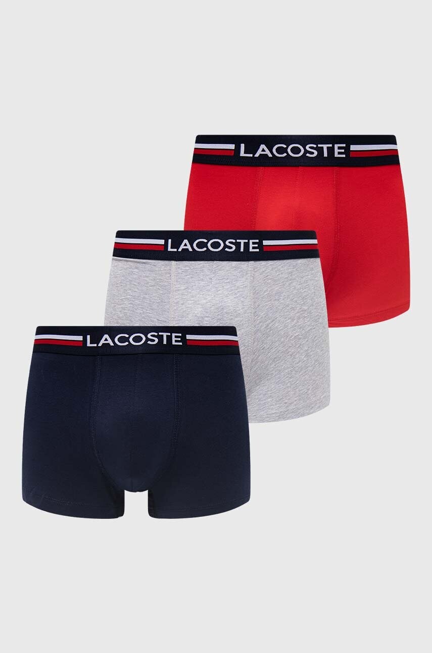 Lacoste boxeri 3-pack barbati, culoarea gri