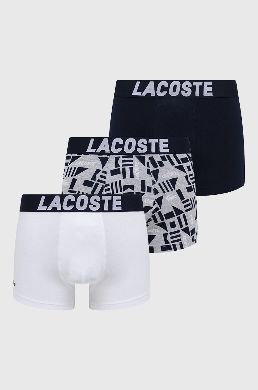 Lacoste bokserki (3-pack) męskie kolor szary