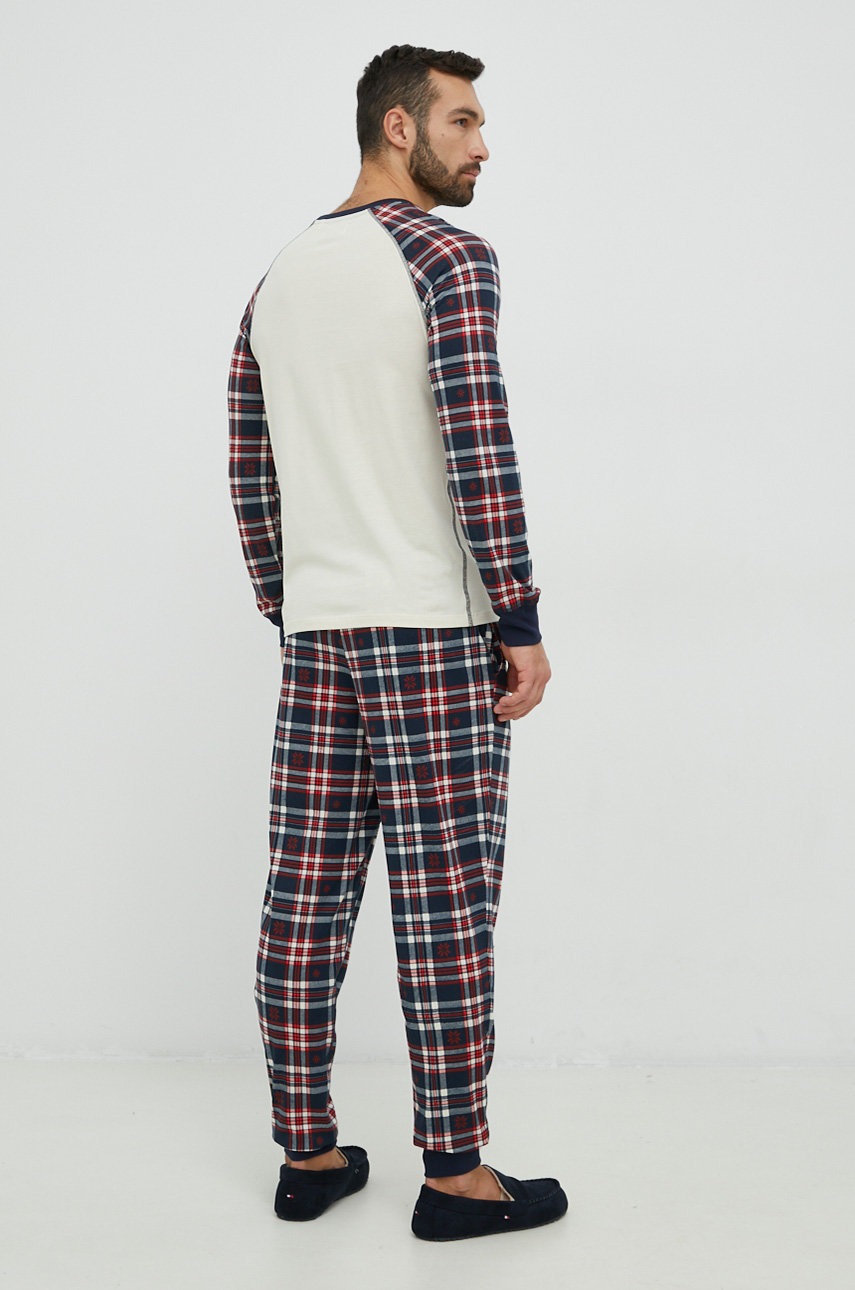 

Хлопковая пижама Produkt by Jack & Jones цвет синий узор