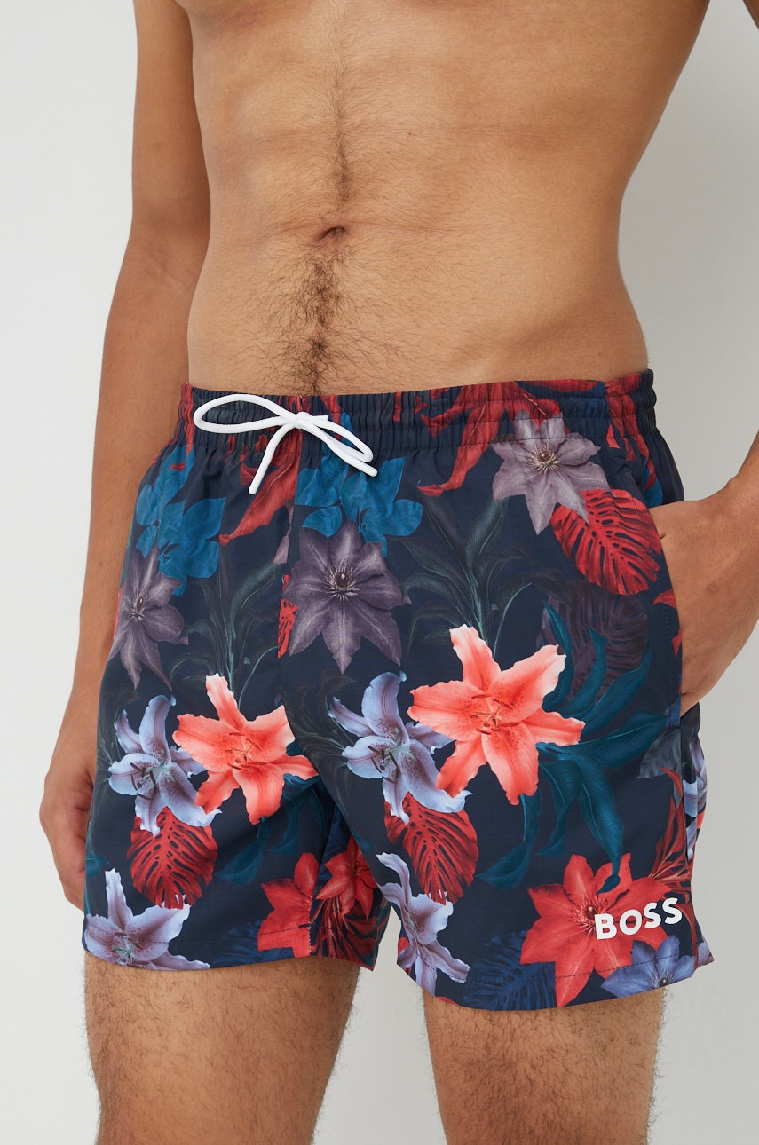 BOSS pantaloni scurti de baie culoarea negru