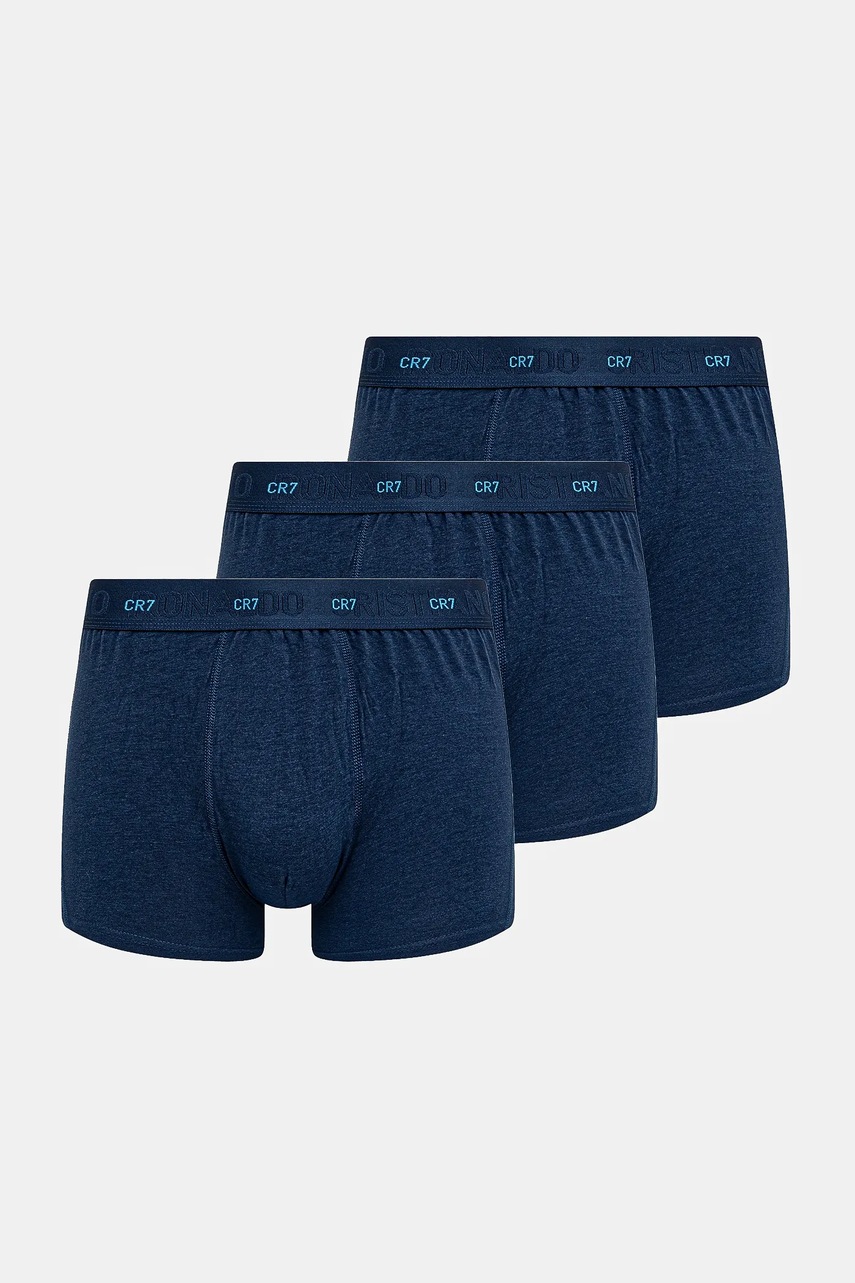Levně Boxerky CR7 Cristiano Ronaldo 3-pack pánské, tmavomodrá barva