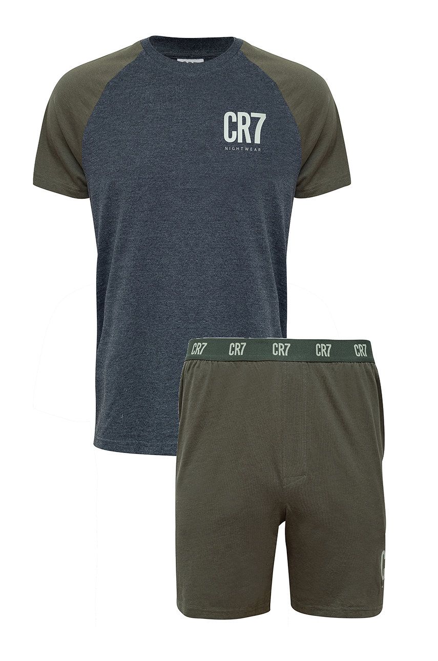 CR7 Cristiano Ronaldo piżama męska kolor brązowy wzorzysta