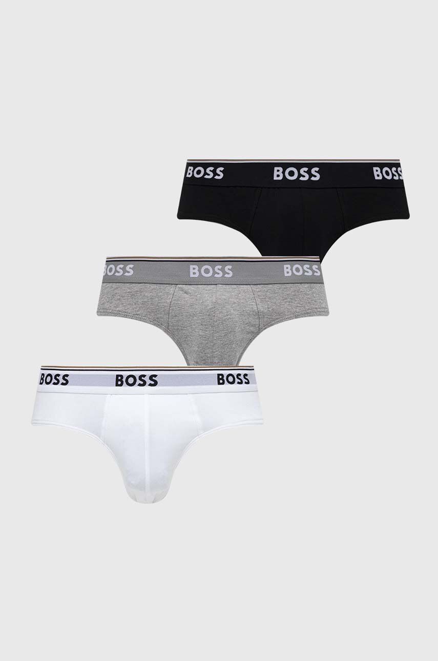 Levně Spodní prádlo BOSS 3-pack pánské, bílá barva, 50475273