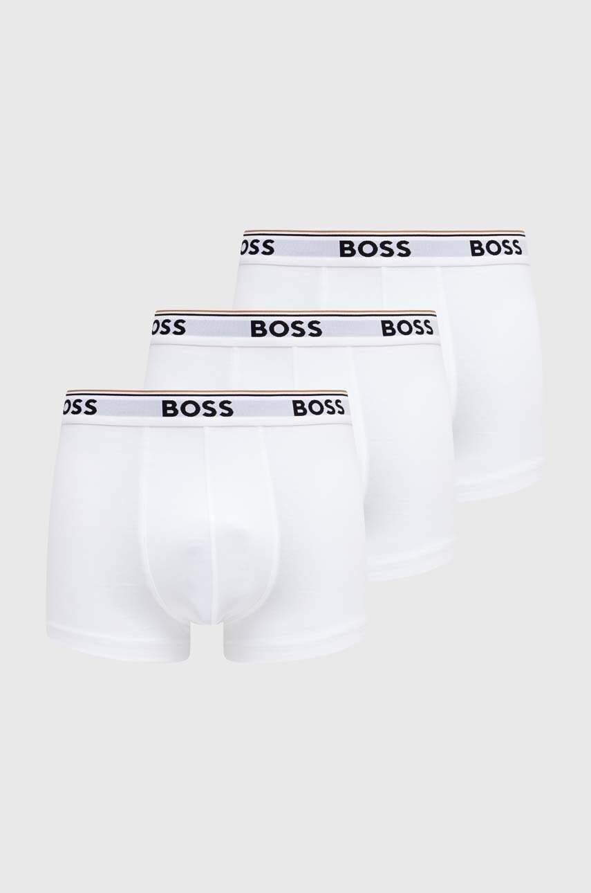 BOSS boxeri 3 pack bărbați, culoarea alb 50475274