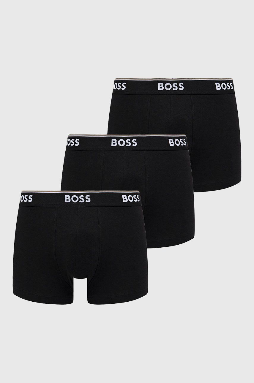 BOSS boxeri 3 pack bărbați, culoarea negru 50475274