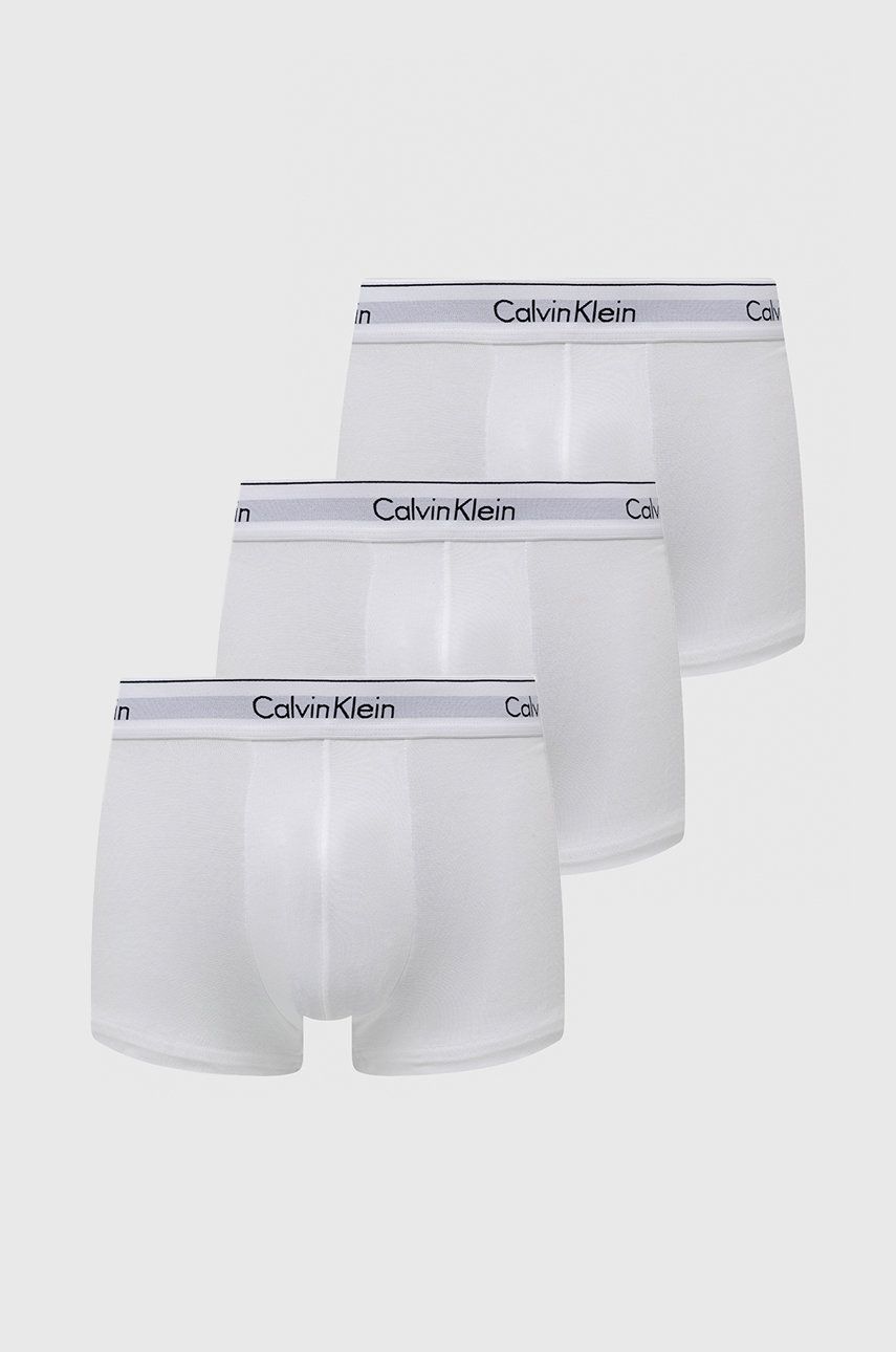 Levně Boxerky Calvin Klein Underwear pánské, bílá barva, 000NB2380A