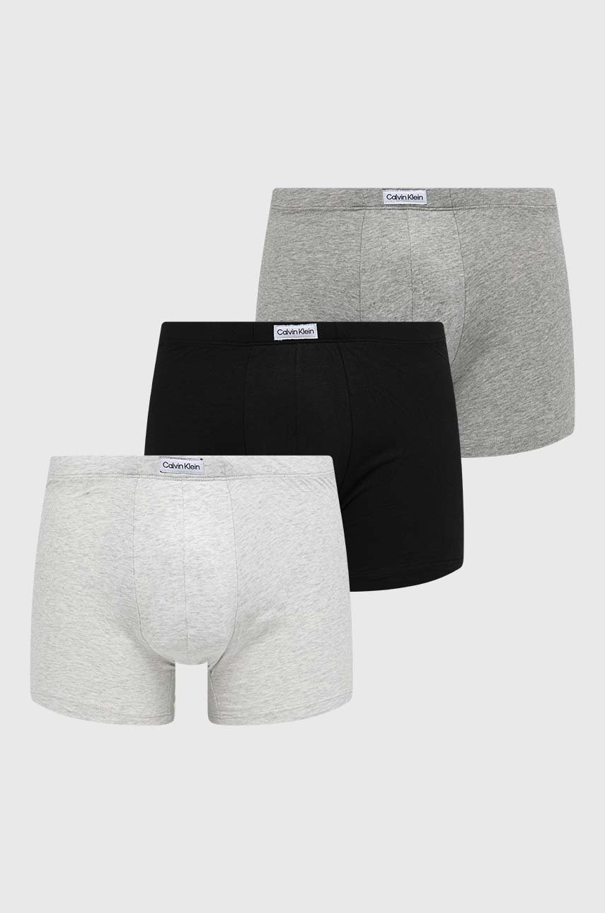 

Боксерки Calvin Klein Underwear (3 чифта) в сиво, Сив