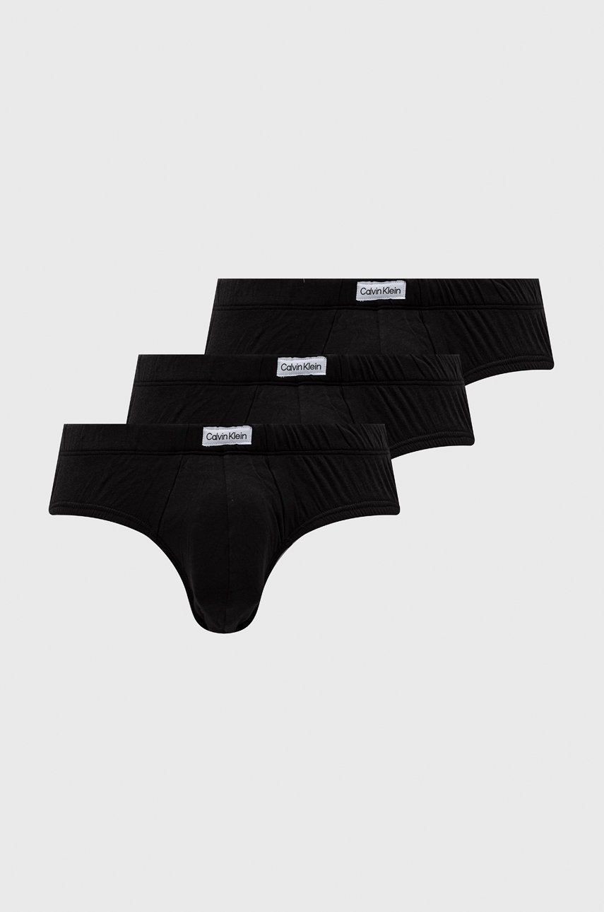 

Слипове Calvin Klein Underwear (3 чифта) в черно, Черен