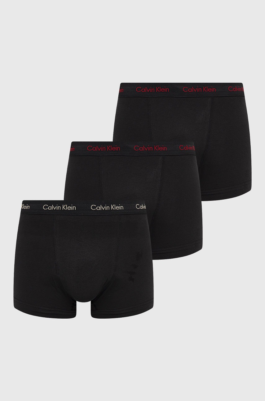 

Боксерки Calvin Klein Underwear (3 чифта) в черно, Черен