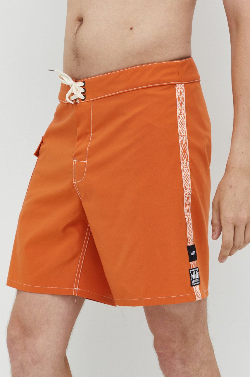 Kraťasy Vans oranžová barva - oranžová -  100% Polyester