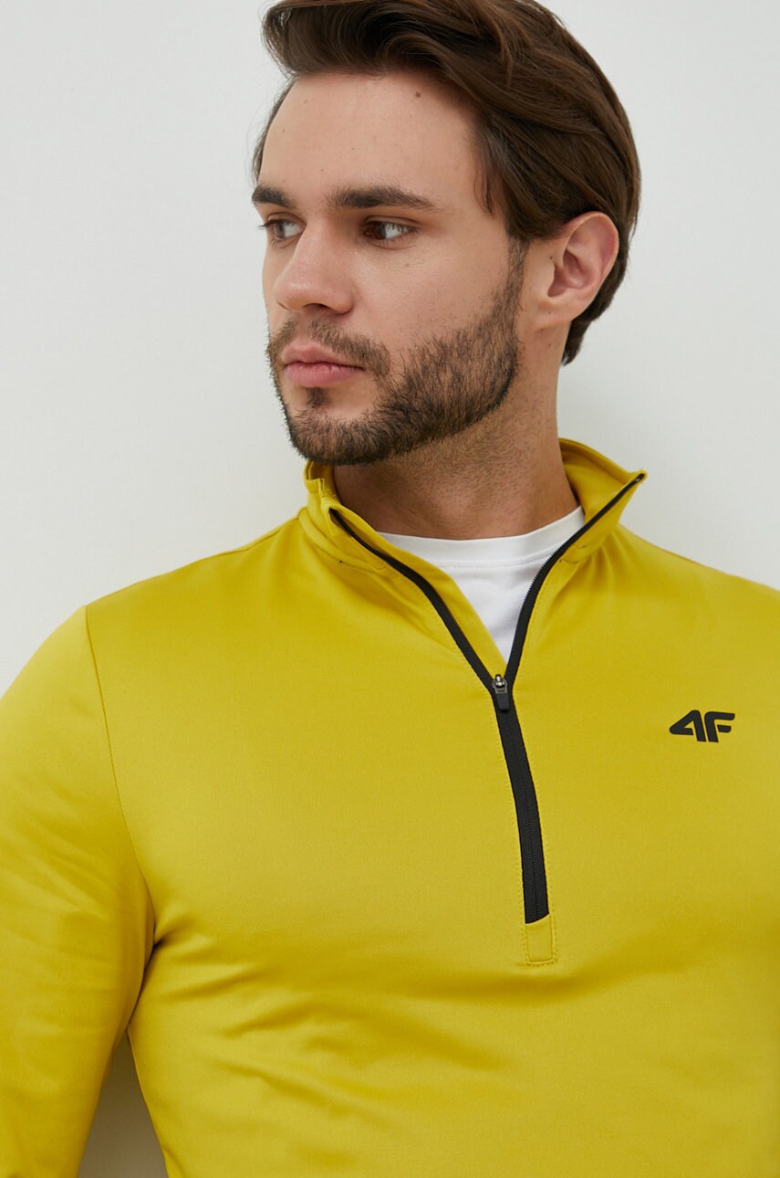 4f longsleeve funcțional culoarea galben