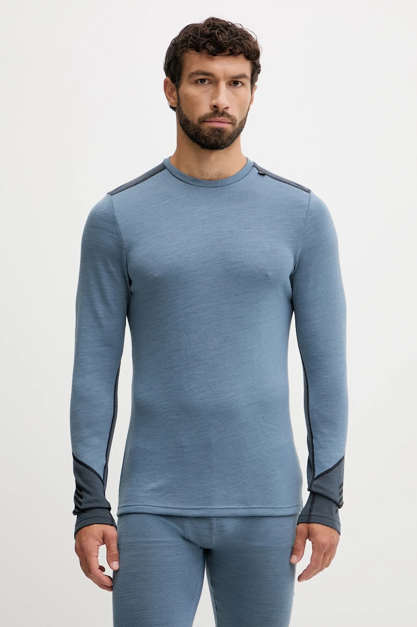 Levně Funkční vlněné tričko s dlouhým rukávem Helly Hansen LIFA MERINO černá barva, 49364