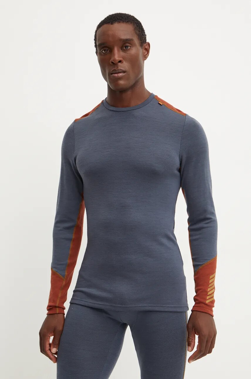 Helly Hansen longsleeve funcțional din lână LIFA MERINO culoarea albastru marin, 49364