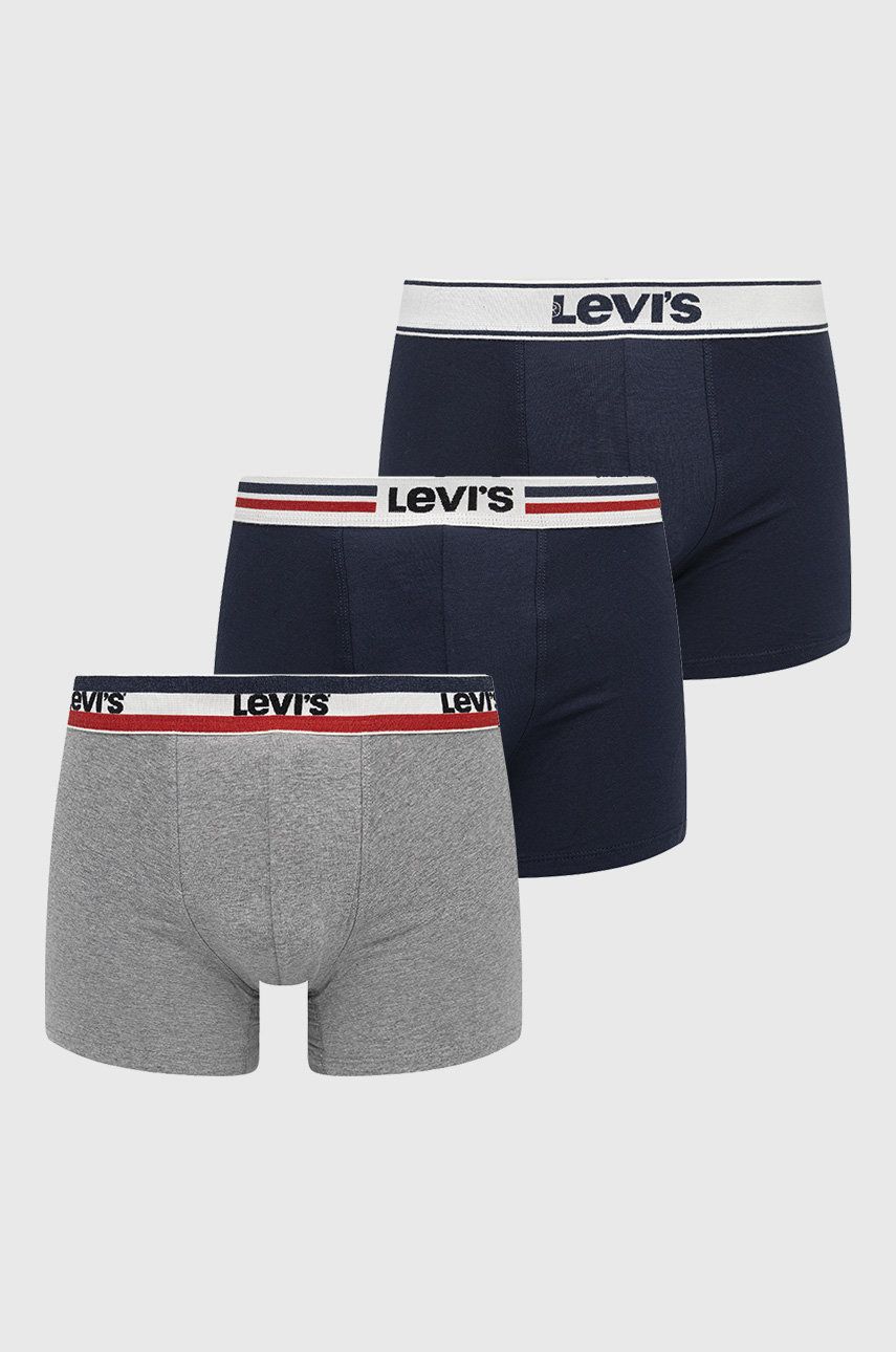 Levi’s boxeri 3-pack barbati, culoarea albastru marin 37149.0757-001 3-PACK imagine noua
