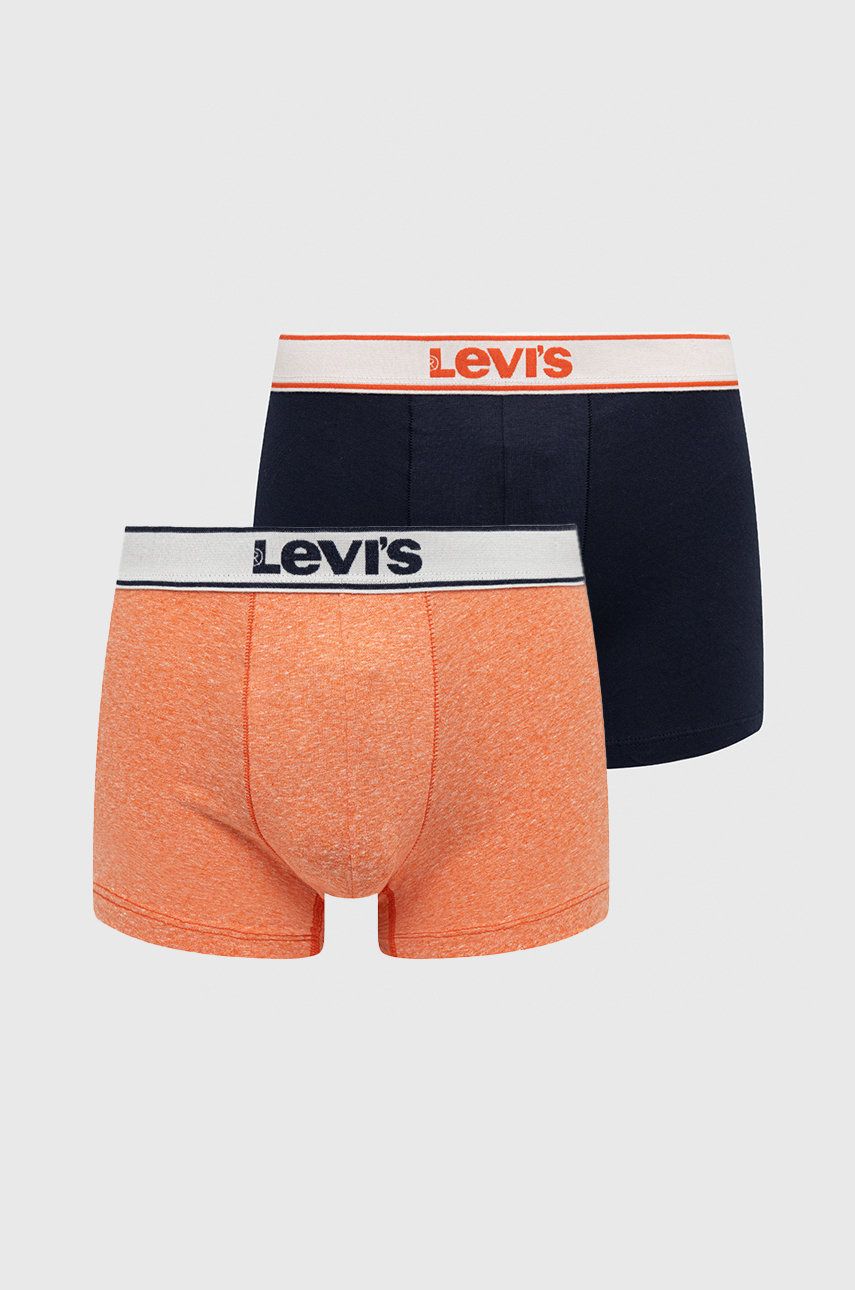Levi's boxeri 2-pack barbati, culoarea portocaliu