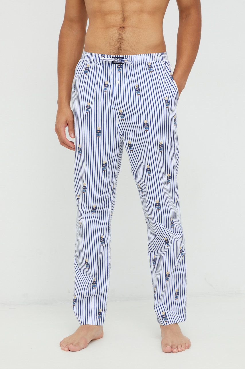 Polo Ralph Lauren spodnie piżamowe bawełniane z nadrukiem