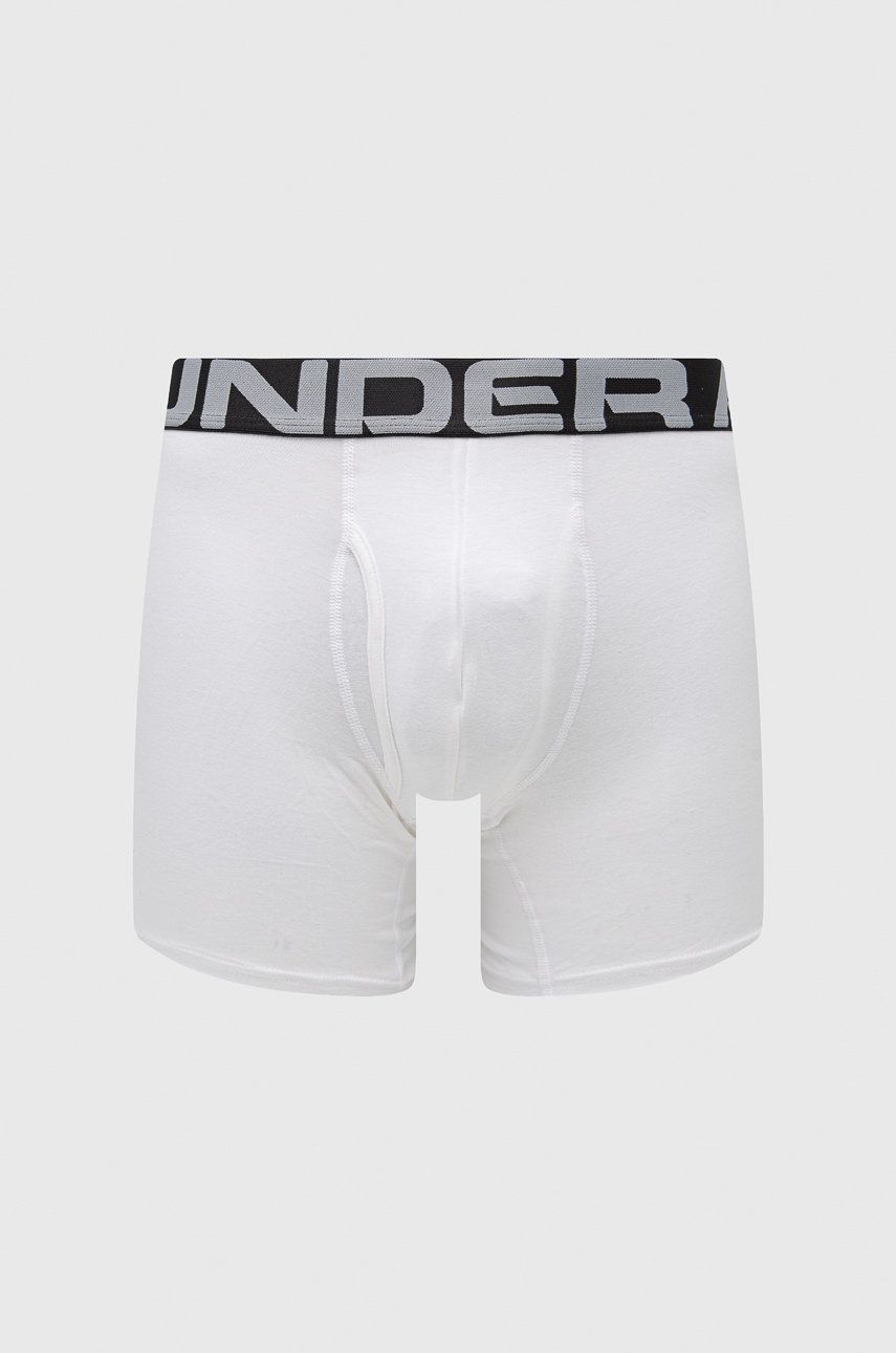 Boxerky Under Armour pánské, bílá barva