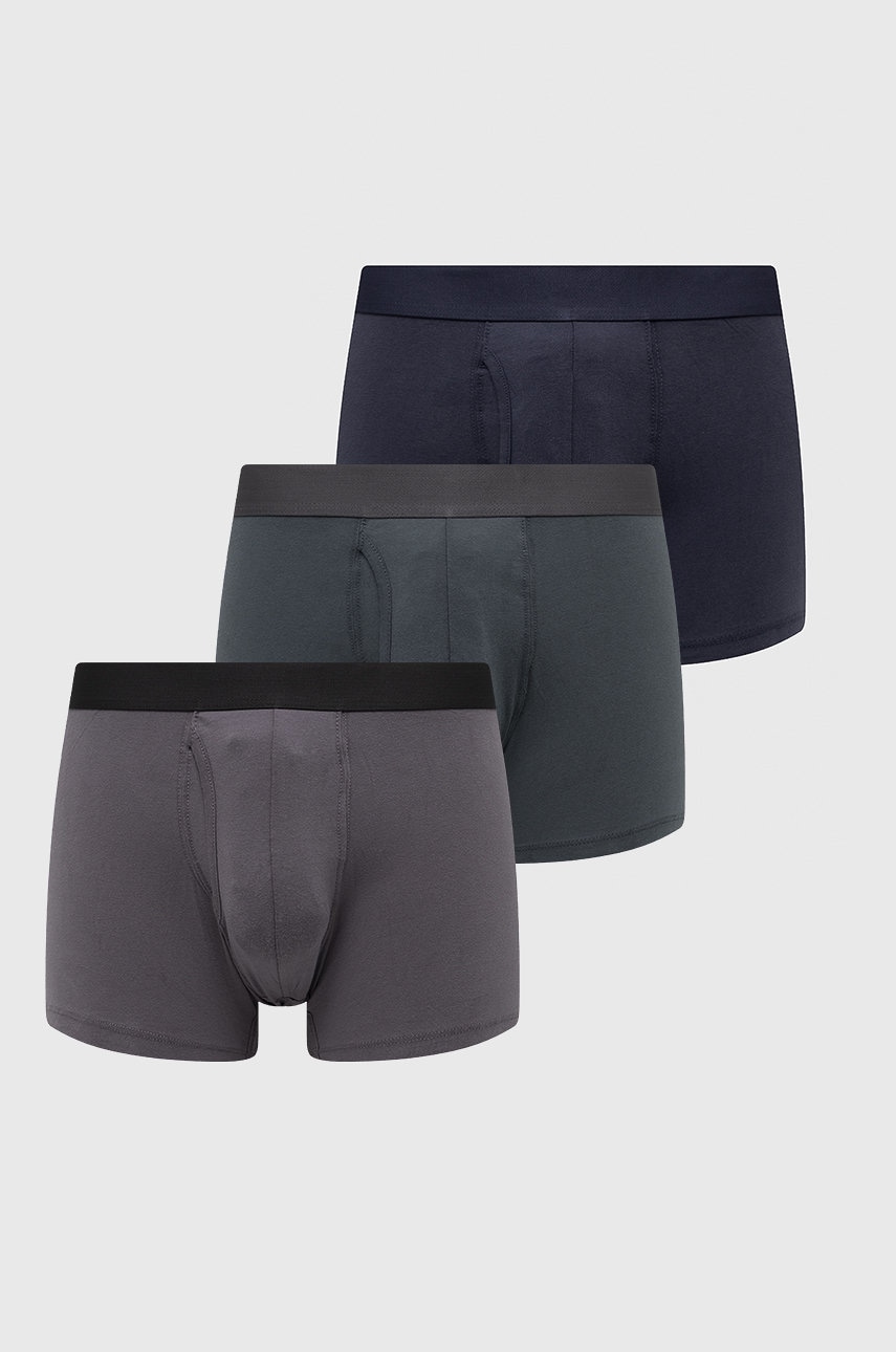 Levně Boxerky Abercrombie & Fitch 3-pack pánské, zelená barva