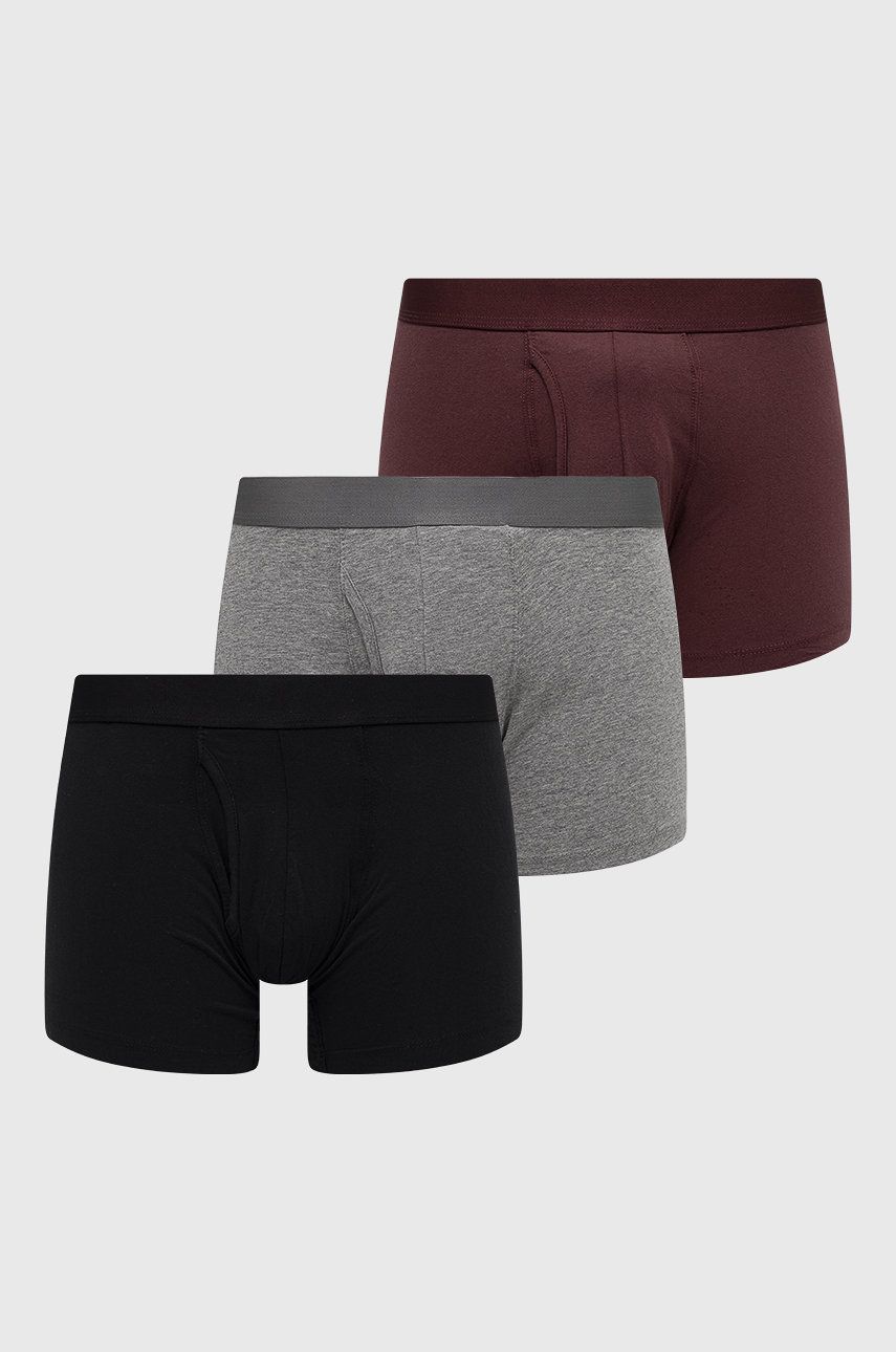 Abercrombie & Fitch Boxeri (3-pack) 3- Pack Barbati, Culoarea Bordo