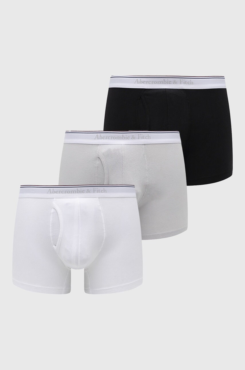 Abercrombie & fitch boxeri 3- pack barbati, culoarea negru