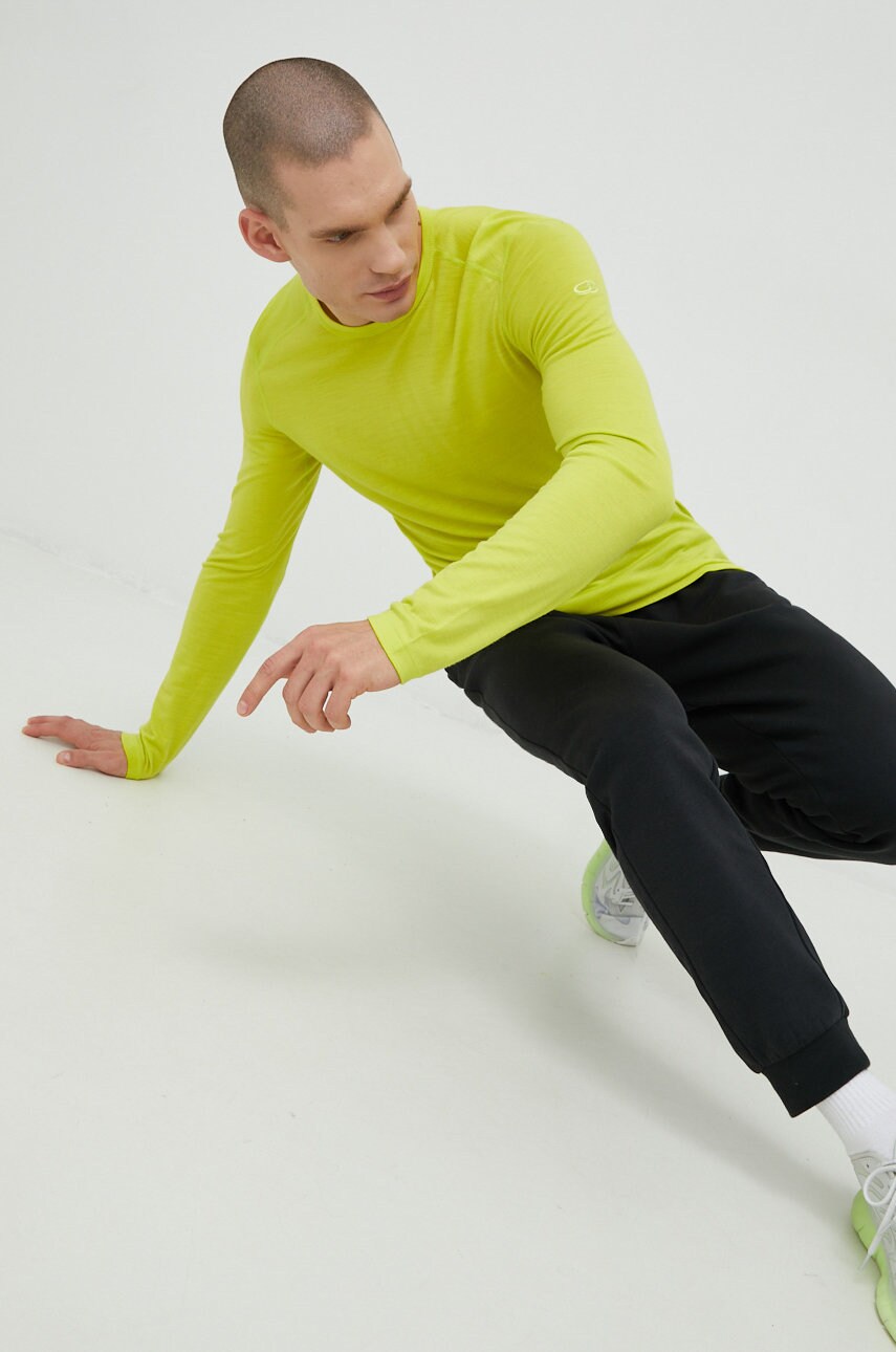 Icebreaker longsleeve funcțional oasis 200 culoarea verde