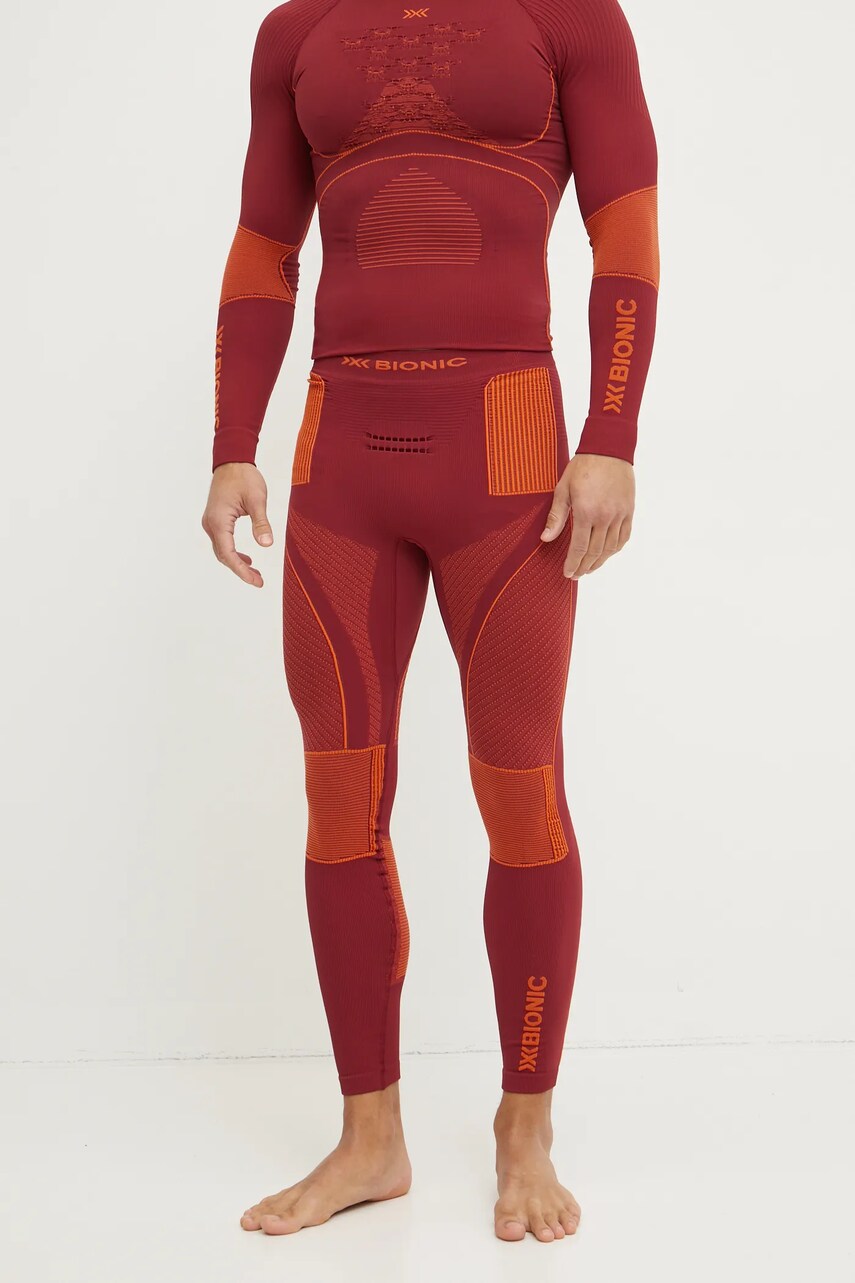 X-Bionic jambiere funcționale Energy Accumulator 4.0 culoarea bordo