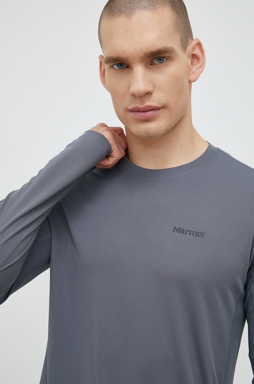 Marmot longsleeve sport windridge culoarea gri, neted