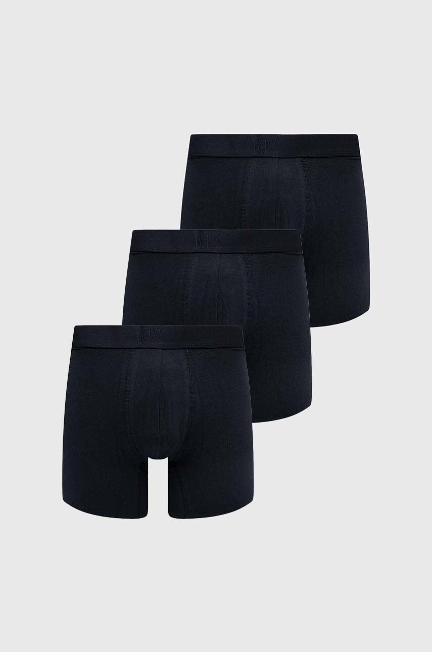 Gap boxeri 3-pack barbati, culoarea albastru marin