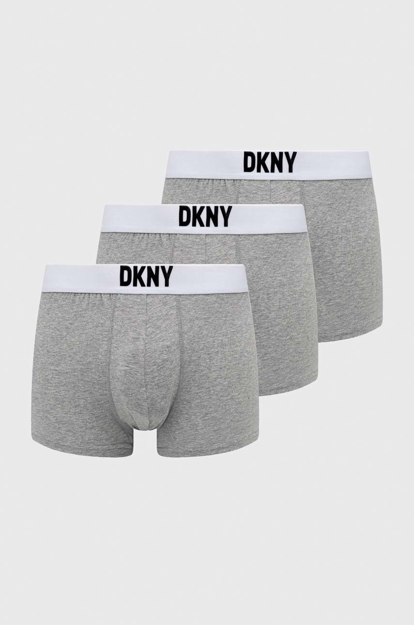 Dkny boxeri 3-pack barbati, culoarea gri