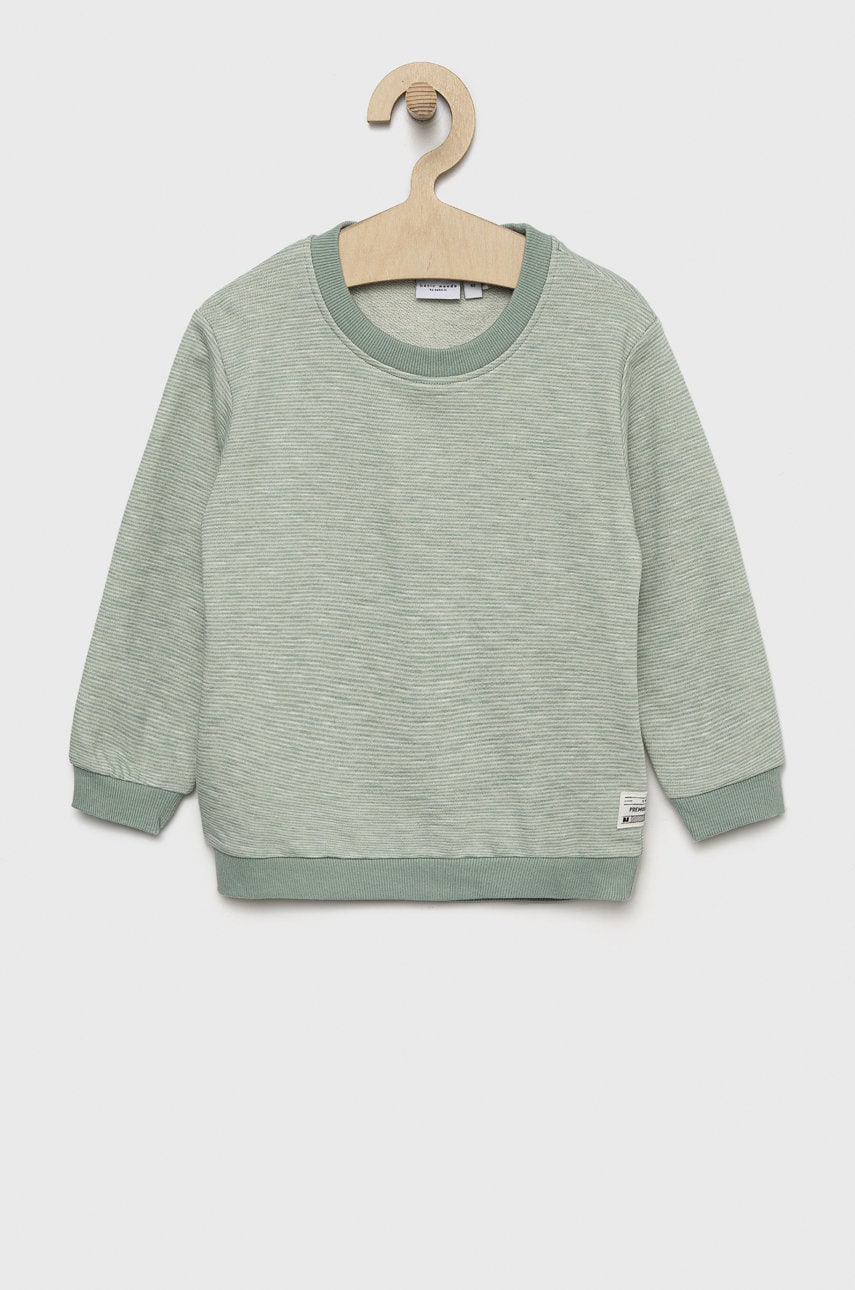 Name It pulover de bumbac pentru copii culoarea verde,